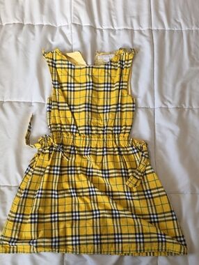 Burberry Yellow Plaid Sleeveless Dress